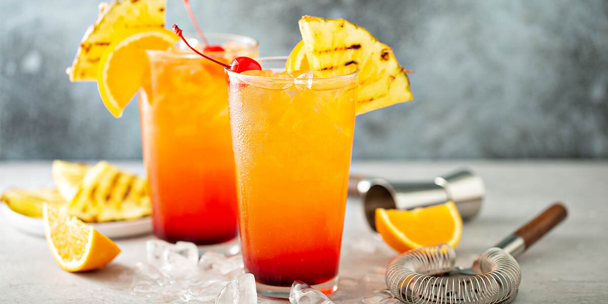 three pineapple juice and gin Pineapple Juice Glossary | Recipes with